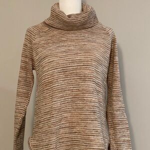 eight eight eight Tan Cowl Neck Sweater with Soft Texture